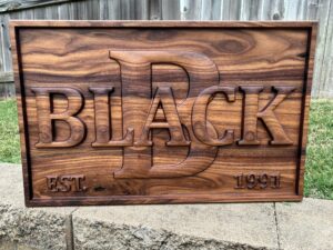 3D Stack Text Family Name Sign – 27" x 17"