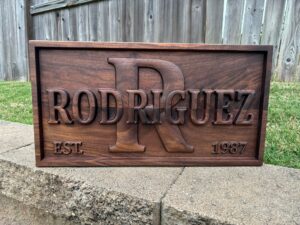 3D Stack Text Family Name Sign - 21" x 11"