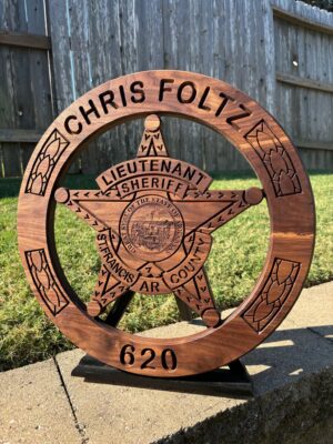 16" 2D Wooden Replica Badge