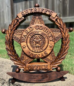 18" 3D Wooden Replica Badge